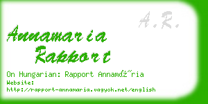 annamaria rapport business card